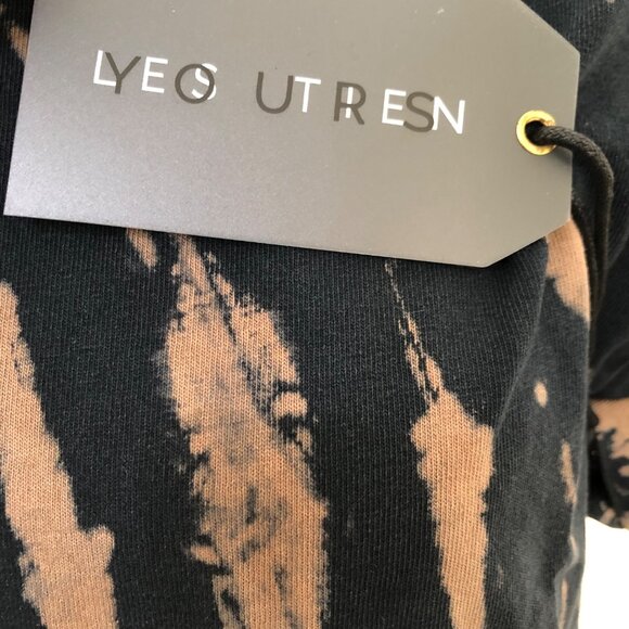 Les Tien Yours XS Tie-Dye Black Tan 100% Cotton T-Shirt – Trendy & Comfortable - Picture 8 of 8